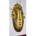 Tribal Clay tile Mask Wall Art Plaque Face with earrings Art Yellow Decor    223077188512